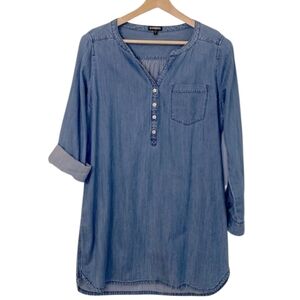 Express | Denim Long Sleeve Dress